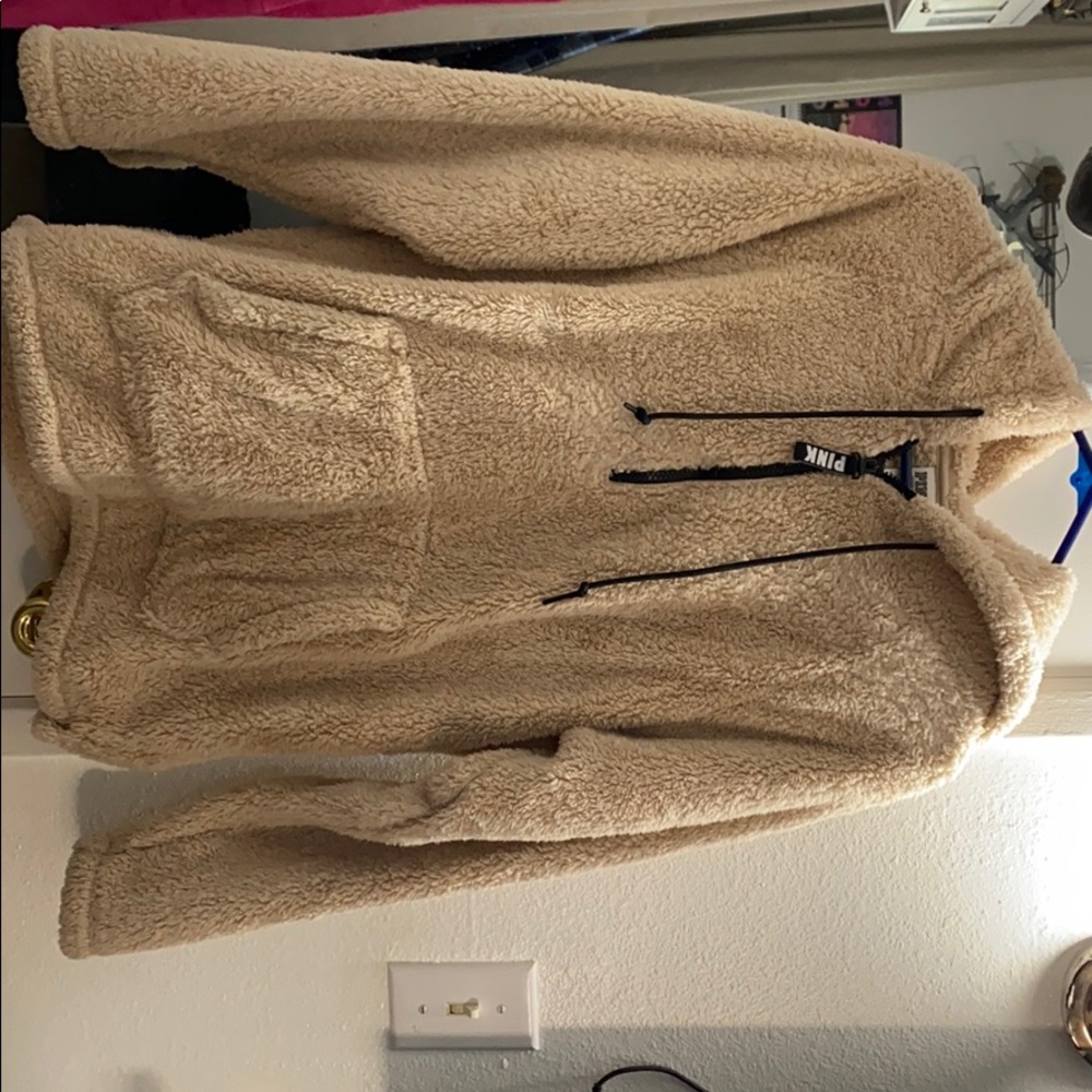 Pink Sherpa pullover